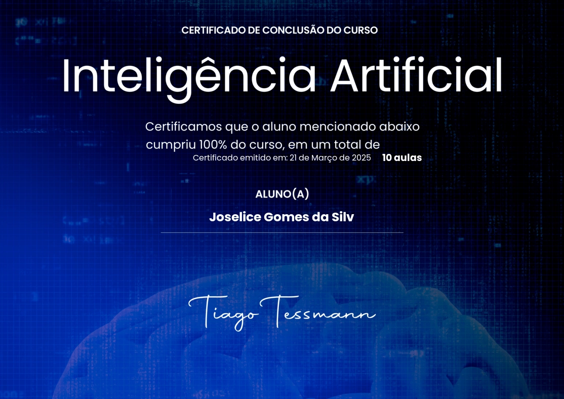 Certificado Inteligência Artificial
